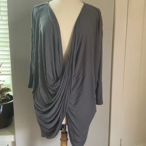 Survival Draped Twist Front Tunic Top, Large